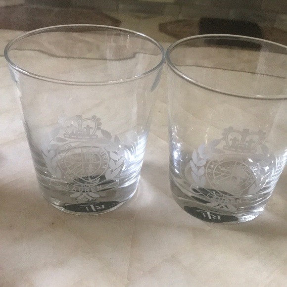 Dining Ralph Lauren Home Drinking Glasses Classic Crest Set Of 2
